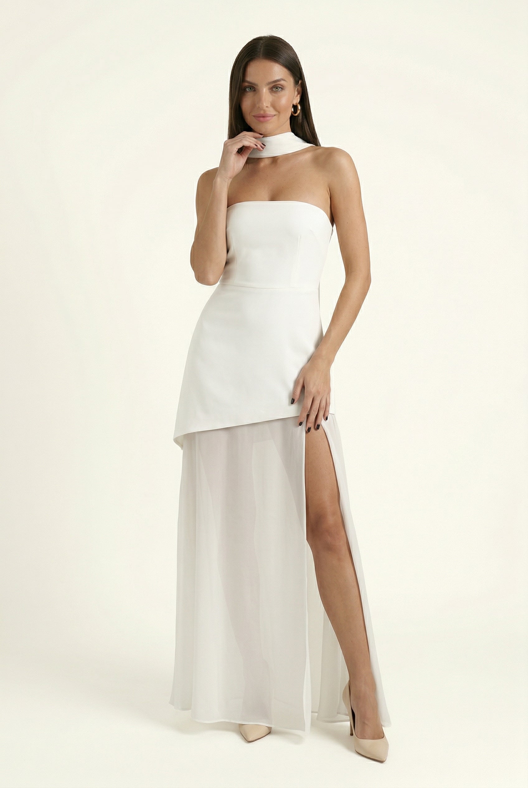 Luna Scarf-Neck Maxi