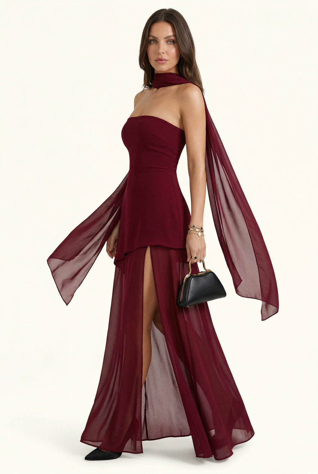 Luna Scarf-Neck Maxi