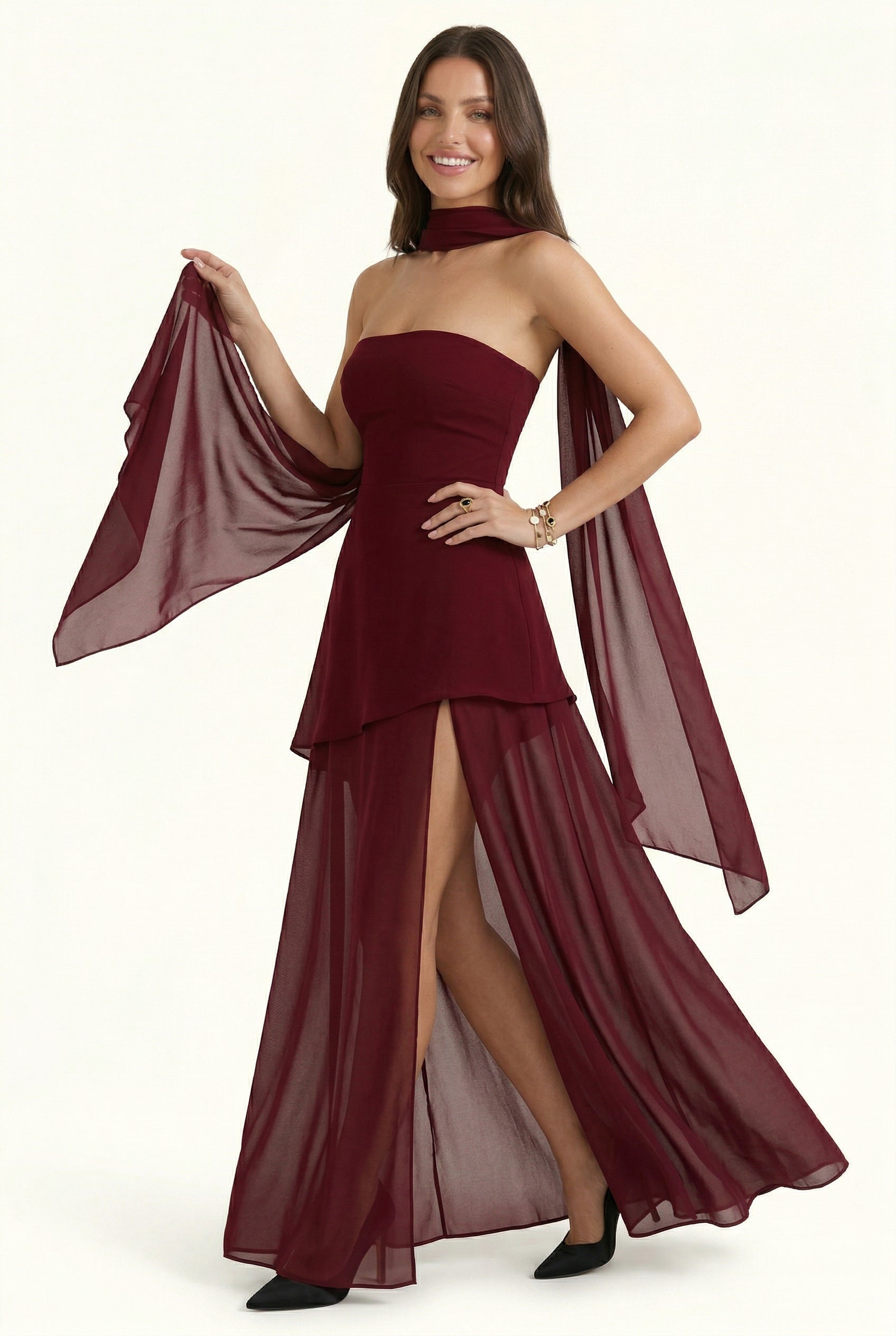 Luna Scarf-Neck Maxi