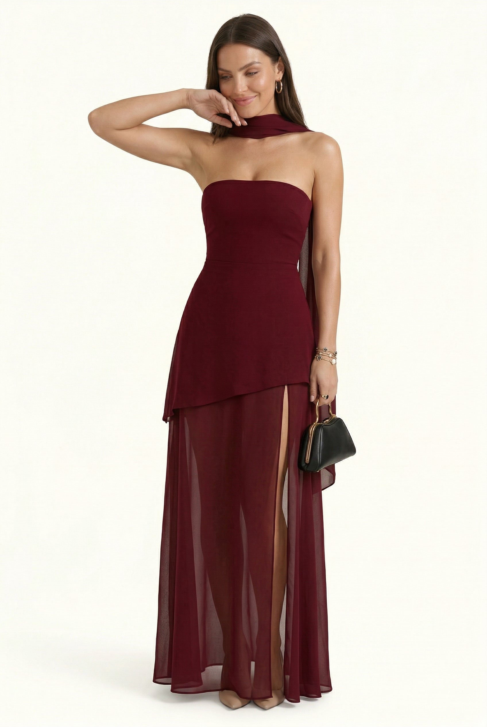 Luna Scarf-Neck Maxi