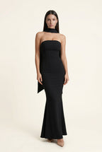Gia Scarf-Neck Gown