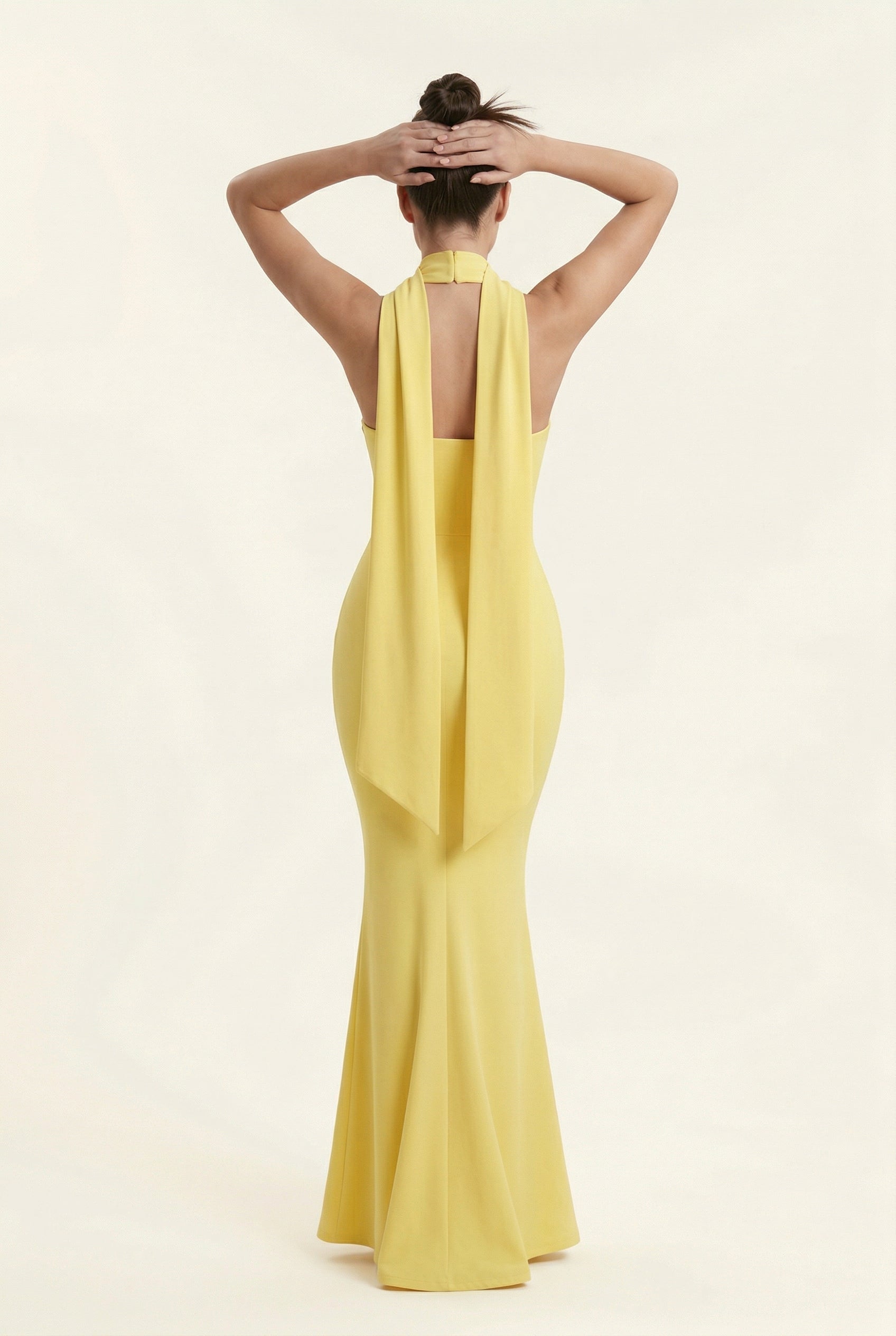 Gia Scarf-Neck Gown