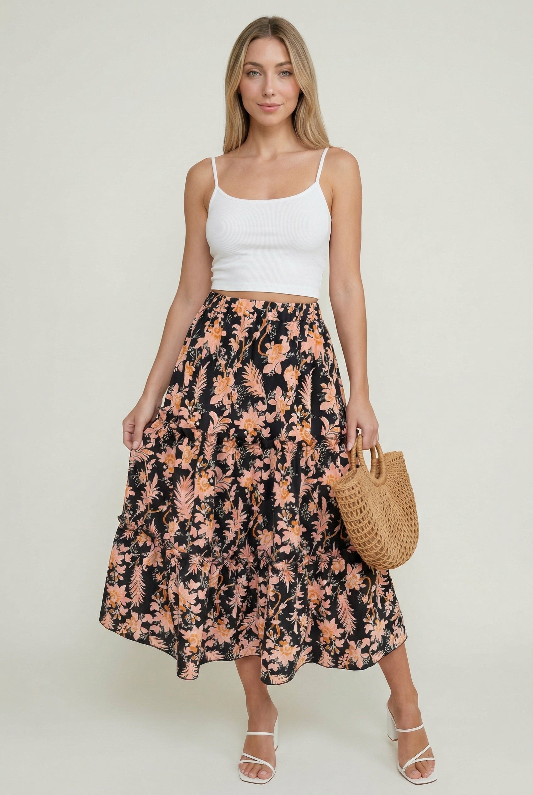 Valencia Tiered Maxi Skirt