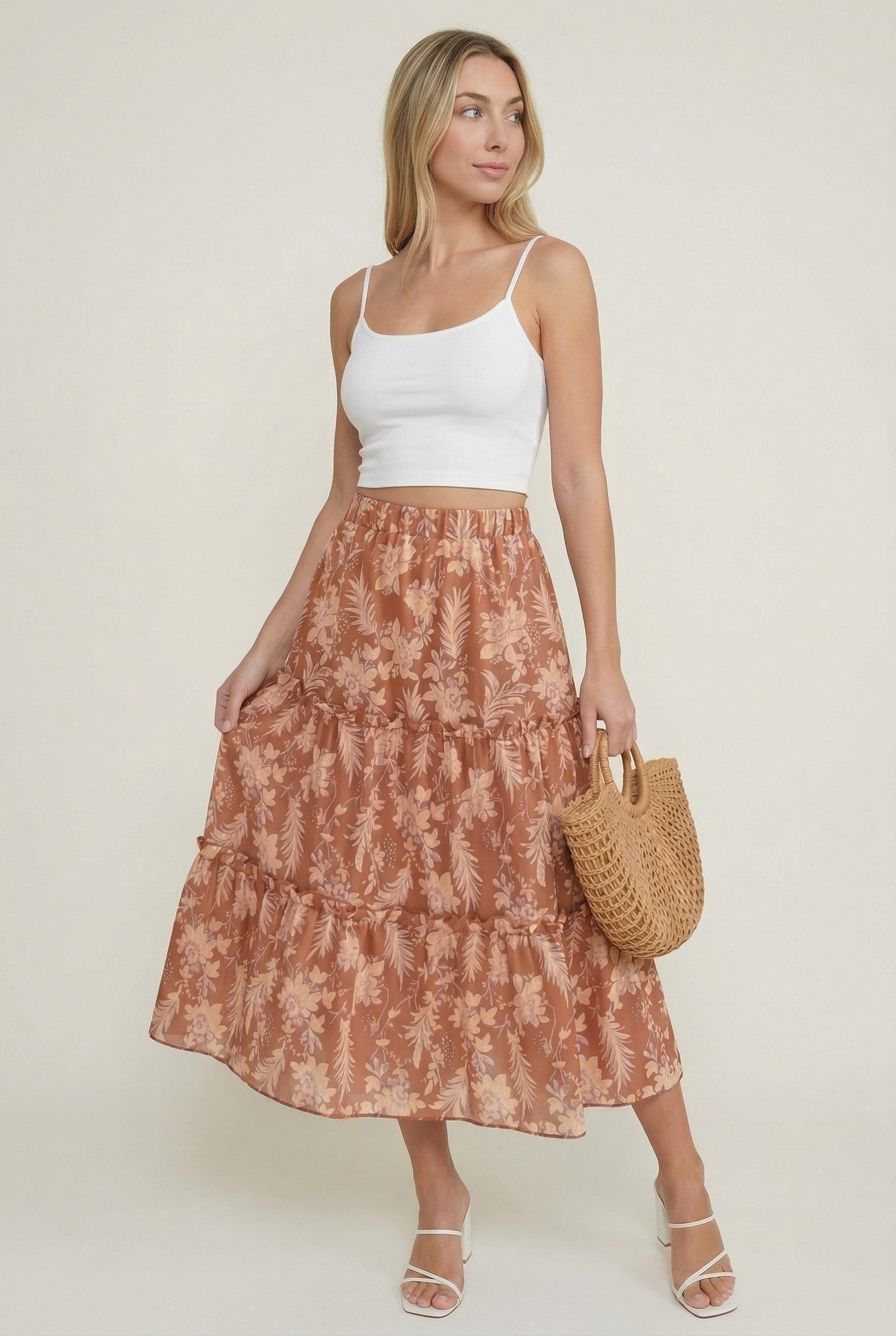 Valencia Tiered Maxi Skirt