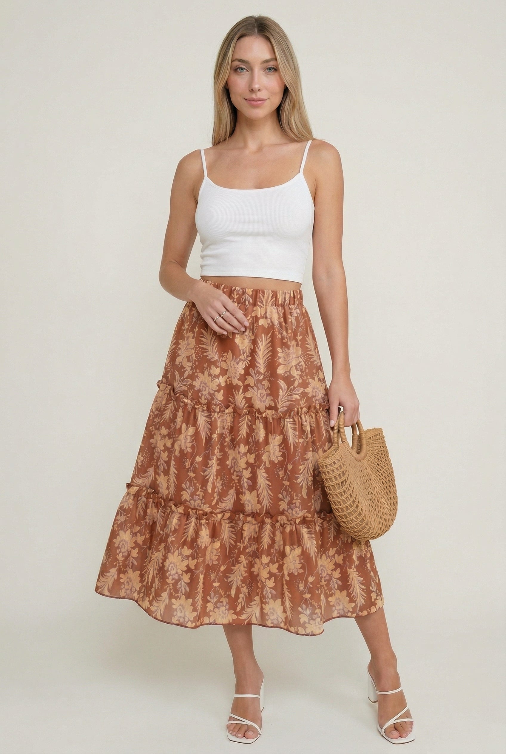 Valencia Tiered Maxi Skirt