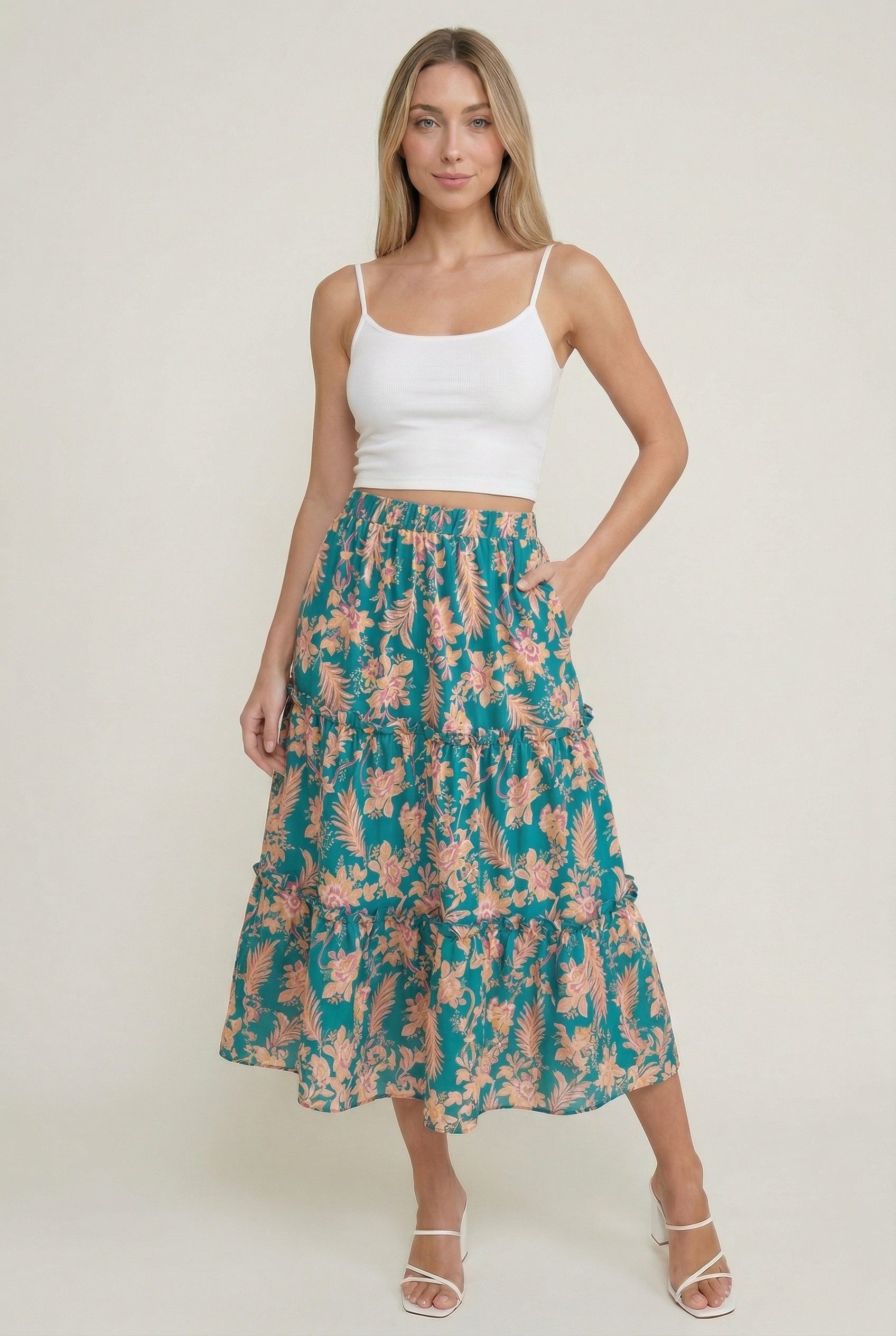 Valencia Tiered Maxi Skirt