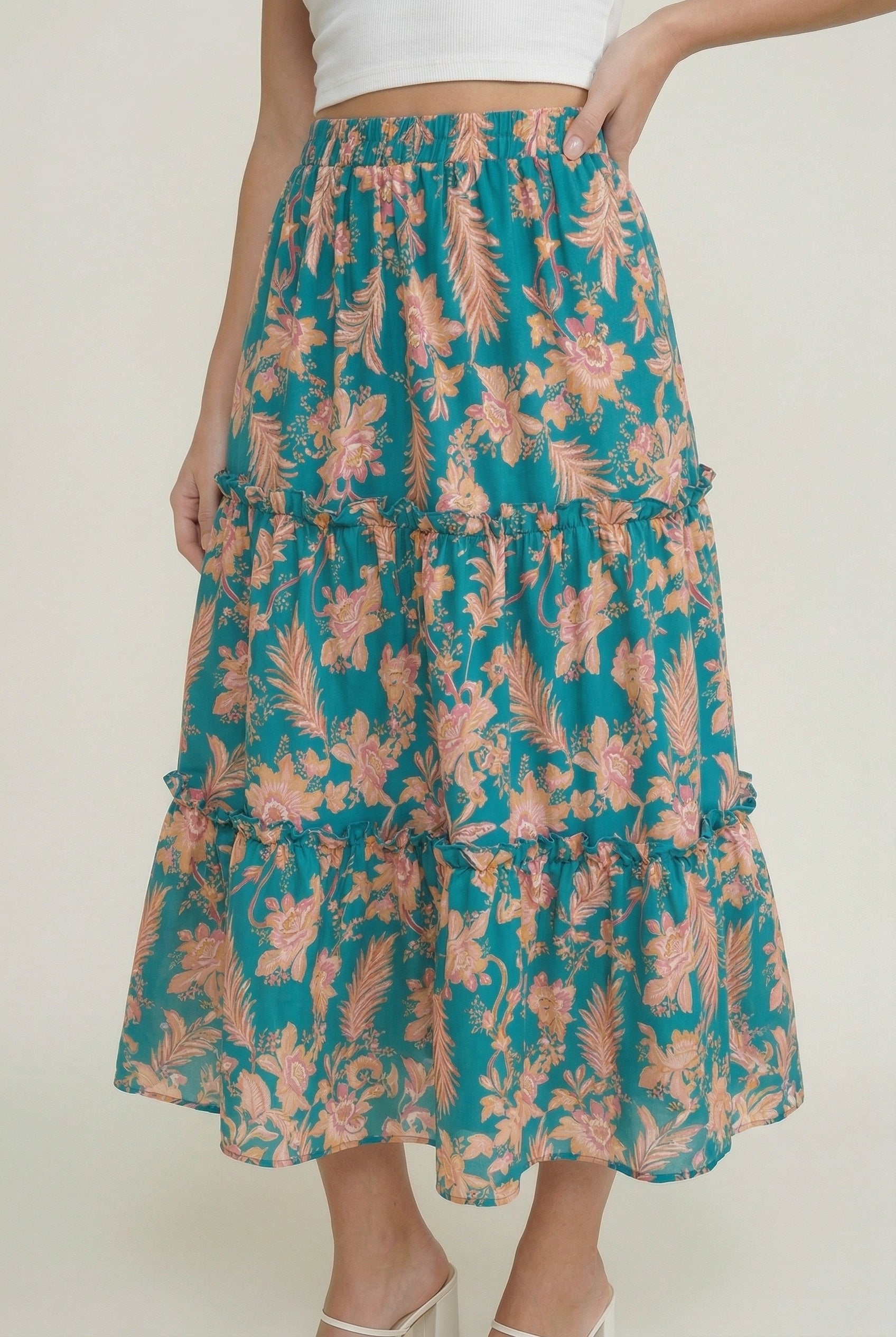 Valencia Tiered Maxi Skirt